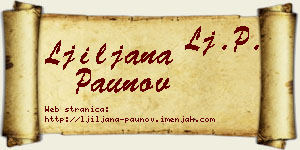 Ljiljana Paunov vizit kartica